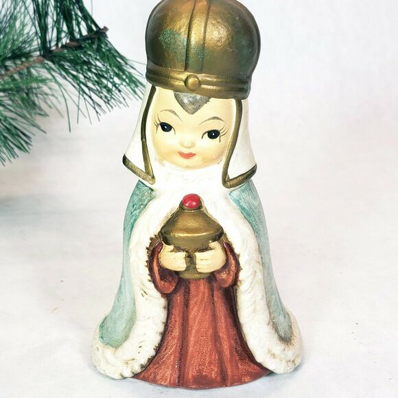 Vintage Wisemen Children's Nativity Manger Wiseman Standing Figurines 4 1/2" - Picture 2 of 8